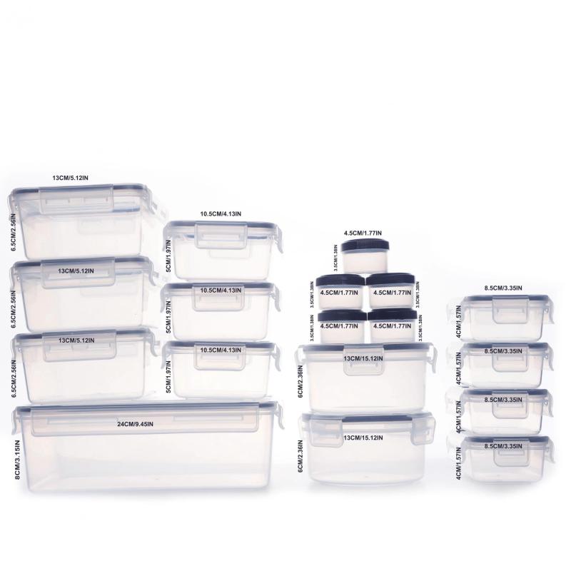36 PCS Stackable Food Storage Containers with Airtight Lids