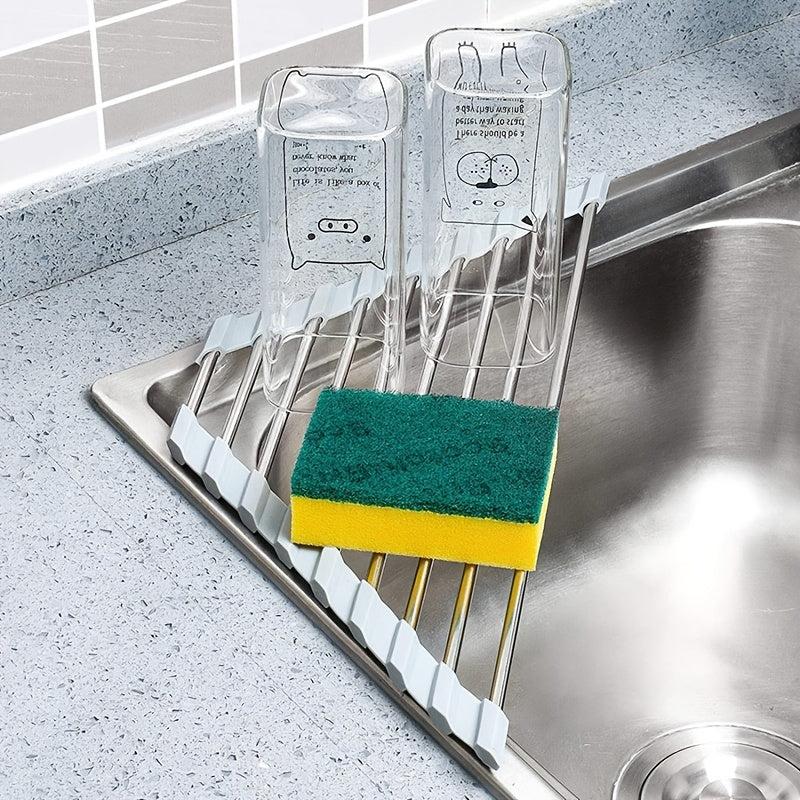 Kitchen Collapsible Drain Rack Sink Organizer Storage