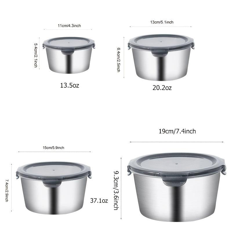 Stainless Steel Sealed Fresh Food Storage Box, Microwave Heating Lunch Box