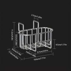 Kitchen Sink Drain Rack Bracket With Rod Sponge Holder Storage