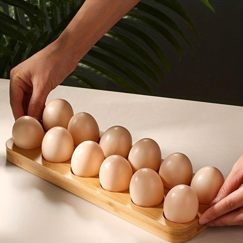 Bamboo Egg Storage Box for Refrigerator