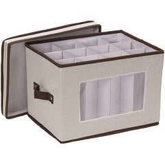 12 Piece Glassware Storage Case Hard Shell Container for Wine Glasses