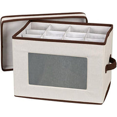 12 Piece Glassware Storage Case Hard Shell Container for Wine Glasses