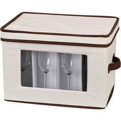 12 Piece Glassware Storage Case Hard Shell Container for Wine Glasses
