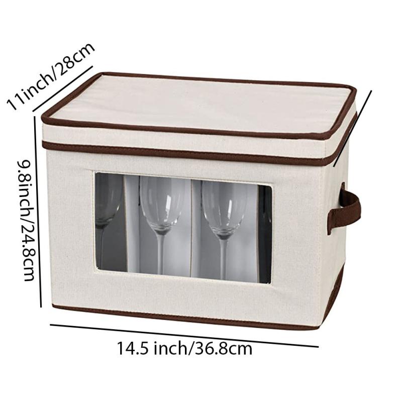 12 Piece Glassware Storage Case Hard Shell Container for Wine Glasses