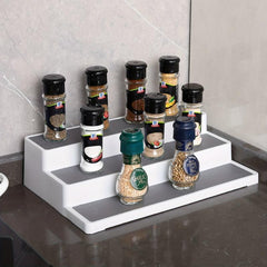 3 Tier Acrylic Spice Rack Organizer for Cabinet and Countertop