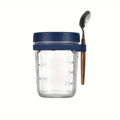 400ml Overnight Oats Jars With Lid And Spoon