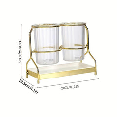 Chopstick Holder & Tray Dinnerware Drain Rack Utensil Shelf Kitchen Organizer