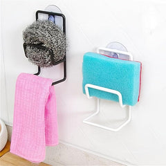 Double Layer Sponge Drain Rack Suction Cup Kitchen Storage