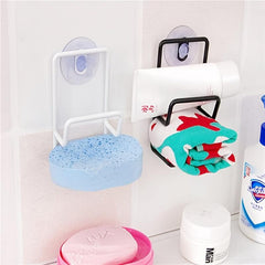 Double Layer Sponge Drain Rack Suction Cup Kitchen Storage