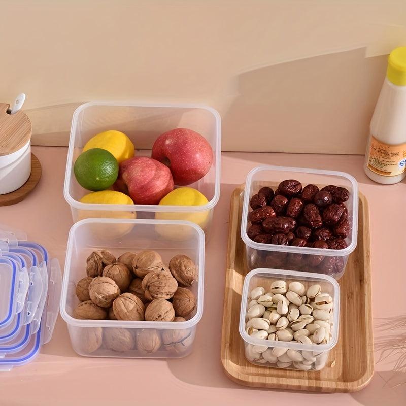1pc Plastic Food Storage Container with Square Seal for Kitchen Supplies