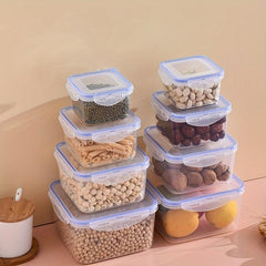 1pc Plastic Food Storage Container with Square Seal for Kitchen Supplies