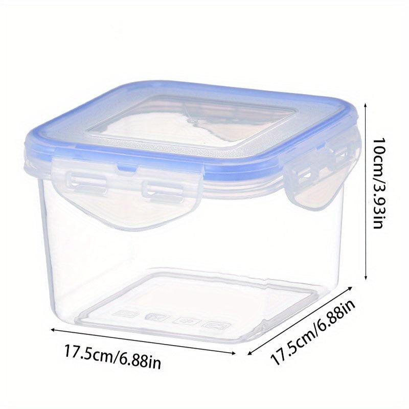 1pc Plastic Food Storage Container with Square Seal for Kitchen Supplies