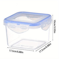 1pc Plastic Food Storage Container with Square Seal for Kitchen Supplies