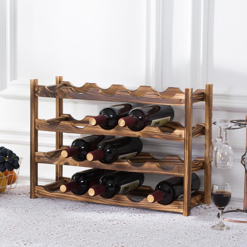Wine Rack Holder Standing Water Bottle Storage Organizer