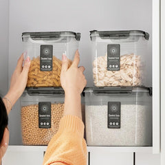 3pcs Airtight Food Storage Jar Container Bpa Free Plastic Spic