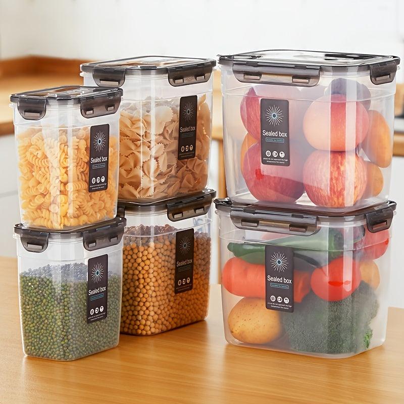 3pcs Airtight Food Storage Jar Container Bpa Free Plastic Spic