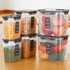 3pcs Airtight Food Storage Jar Container Bpa Free Plastic Spic