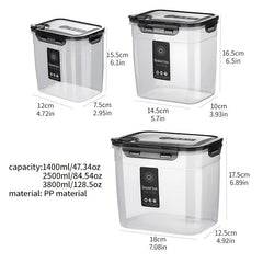 3pcs Airtight Food Storage Jar Container Bpa Free Plastic Spic