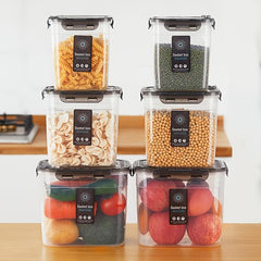3pcs Airtight Food Storage Jar Container Bpa Free Plastic Spic