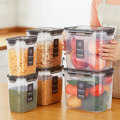 3pcs Airtight Food Storage Jar Container Bpa Free Plastic Spic