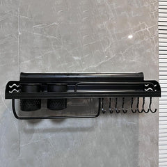 Wall Mounted Spice Rack Aluminum Hanging Storage Kitchen Organizer