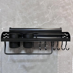Wall Mounted Spice Rack Aluminum Hanging Storage Kitchen Organizer