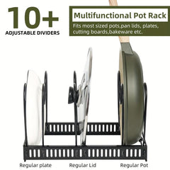 Adjustable Pot Rack Dividers Organizer