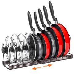 Adjustable Pot Rack Dividers Organizer
