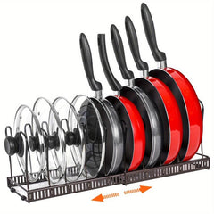 Adjustable Pot Rack Dividers Organizer