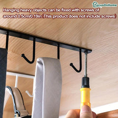 Seamless Iron Wardrobe Hook Rack for Home Organization