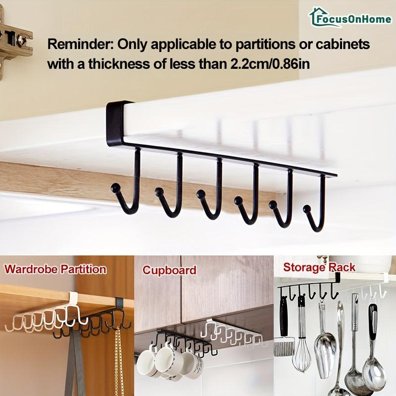 Seamless Iron Wardrobe Hook Rack for Home Organization