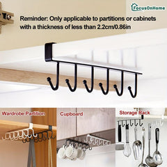 Seamless Iron Wardrobe Hook Rack for Home Organization