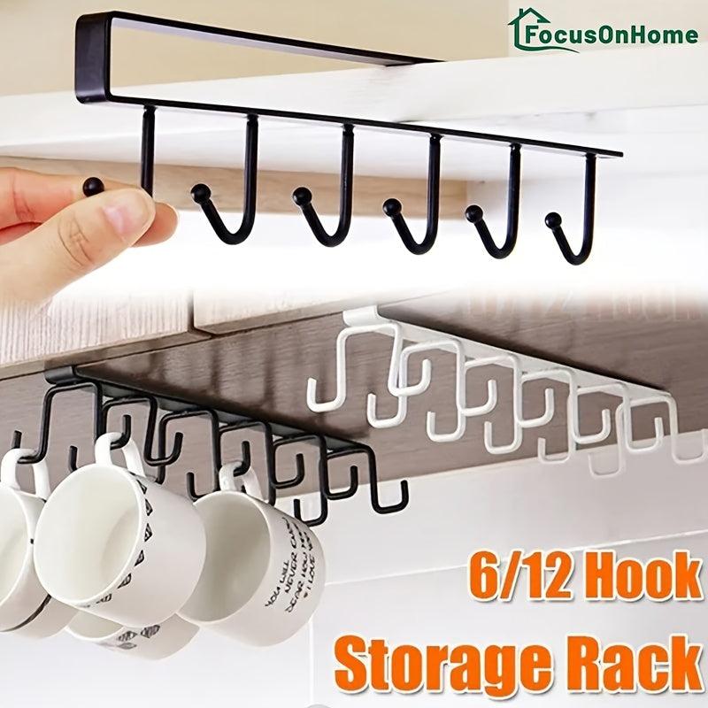 Seamless Iron Wardrobe Hook Rack for Home Organization