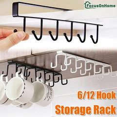 Seamless Iron Wardrobe Hook Rack for Home Organization