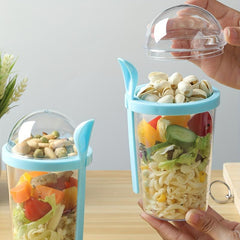 Overnight Oats Container with Lid and Spoon