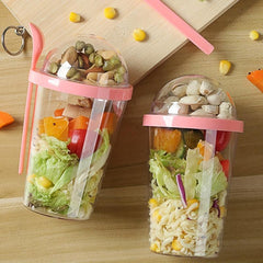 Overnight Oats Container with Lid and Spoon