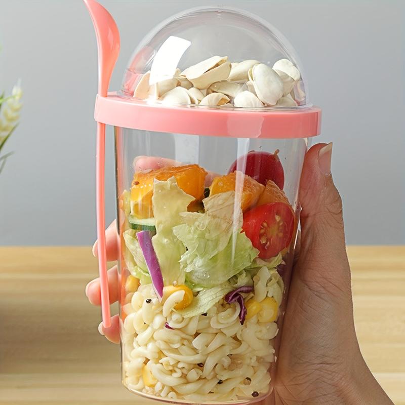 Overnight Oats Container with Lid and Spoon