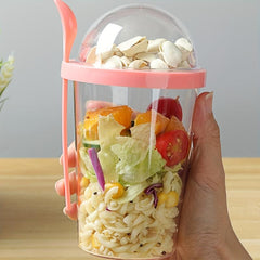 Overnight Oats Container with Lid and Spoon