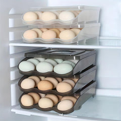Transparent Plastic Egg Rack for Refrigerator Large Capacity Egg Organizer