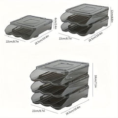 Transparent Plastic Egg Rack for Refrigerator Large Capacity Egg Organizer