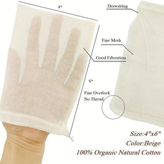 4 Large Cheesecloth Bags for Straining Cold Brew Coffee Nut Milk Tea