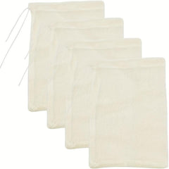4 Large Cheesecloth Bags for Straining Cold Brew Coffee Nut Milk Tea