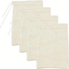 4 Large Cheesecloth Bags for Straining Cold Brew Coffee Nut Milk Tea