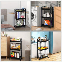 Narrow Sink Storage Rack Floor layer Small Storage Strolley Kitchen Organizer