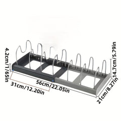 Plate Organizer For Kitchen Countertop Retractable Pot Lid Stand Shelf