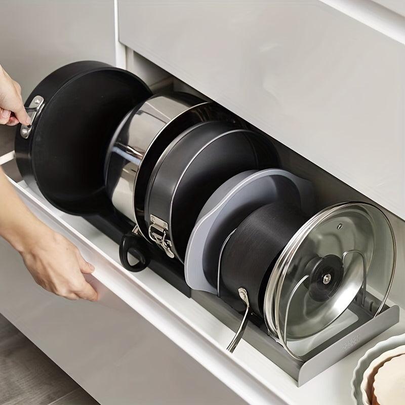 Plate Organizer For Kitchen Countertop Retractable Pot Lid Stand Shelf