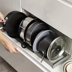 Plate Organizer For Kitchen Countertop Retractable Pot Lid Stand Shelf