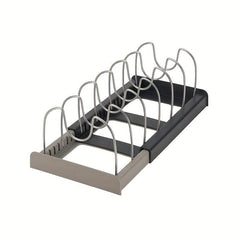 Plate Organizer For Kitchen Countertop Retractable Pot Lid Stand Shelf