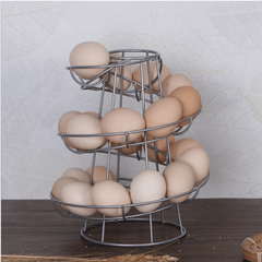 Spiral Egg Basket Metal Egg Holder Organizer